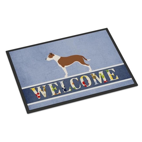 Carolines Treasures Carolines Treasures BB8325JMAT Pit Bull Terrier Welcome Indoor or Outdoor Mat - 24 x 36 in. BB8325JMAT - main